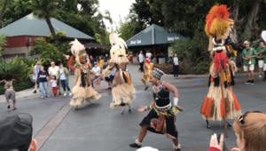 San Diego Zoo show front street with puppets